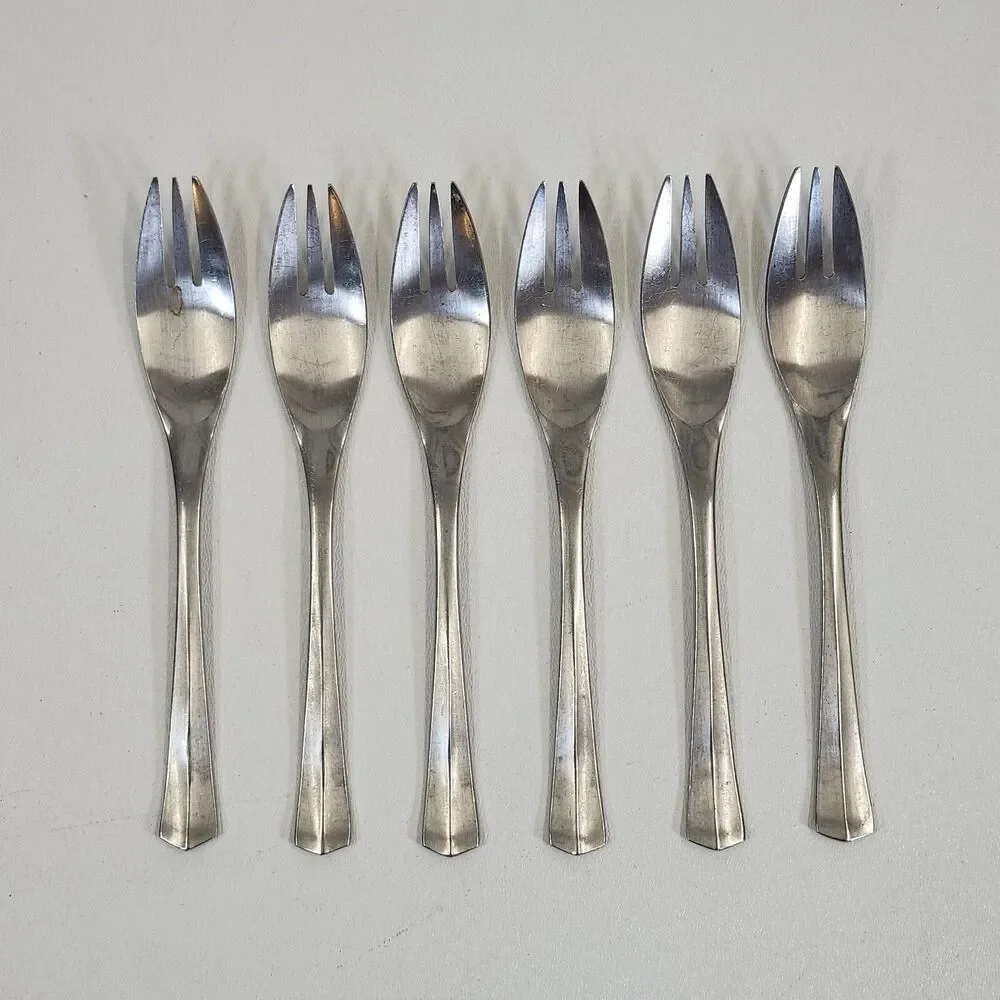 Supreme Cutlery Dinner Forks Towle Set of 6 Hanoverian Stainless Steel Japan MCM